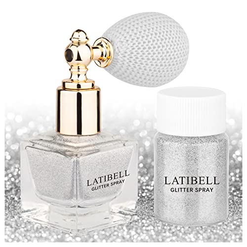 LATIBELL Body Glitter Spray, Silver Glitter Spray for Hair and Body, Glitter  Body Spray Cosmetic Shimmer Makeup Glitter for Rave Hair Body Face Clothes  Nail Art Craft Design – with 1 Jar